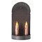Colonial 2-Candle Metal Wall Sconce 11.5in Rustic Taper Candle Holder Indoor